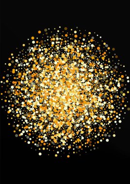 Sarı Yağmur Zengin Siyah Arkaplan. Kağıt Polka 