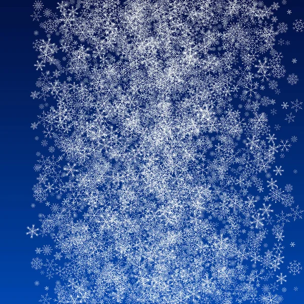Flocon de neige blanc vecteur fond bleu. magie — Image vectorielle