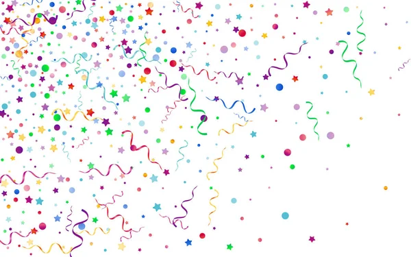 Confettis panachés Party Vector Blanc — Image vectorielle