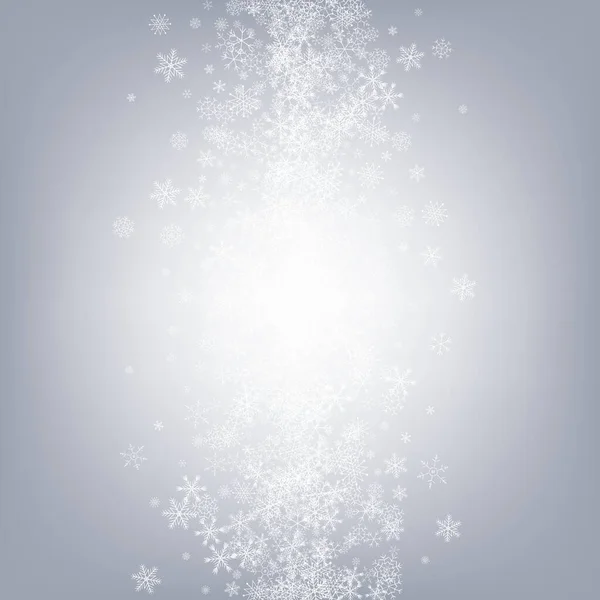 White Snowfall Vector Gray Background Свято — стоковий вектор