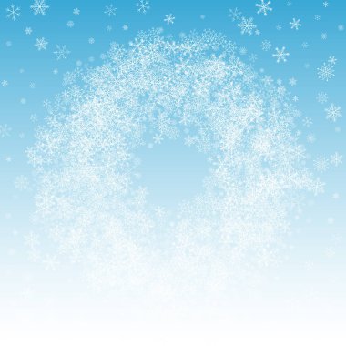 Gri Kar Vektörü Mavi Arkaplan. Noel 