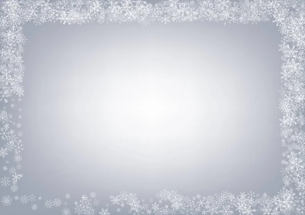 Серебряный снежный вектор серый фон. магия — стоковый вектор
