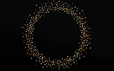 Altın Yuvarlak Mutlu Siyah Özgeçmiş. İzole Polka 