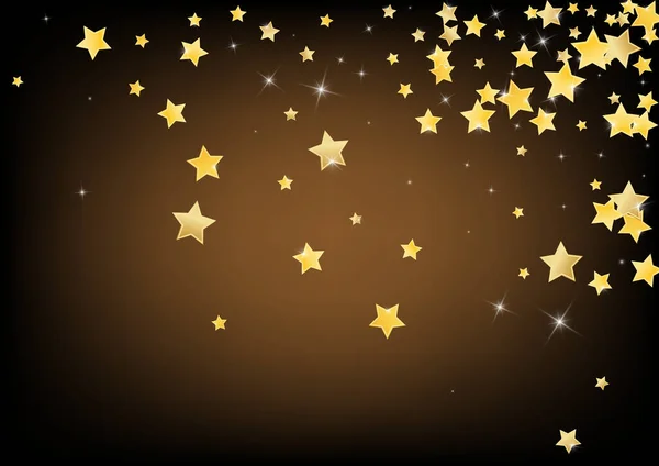 Golden Luxury Stars Vector Brown Background. — стоковий вектор