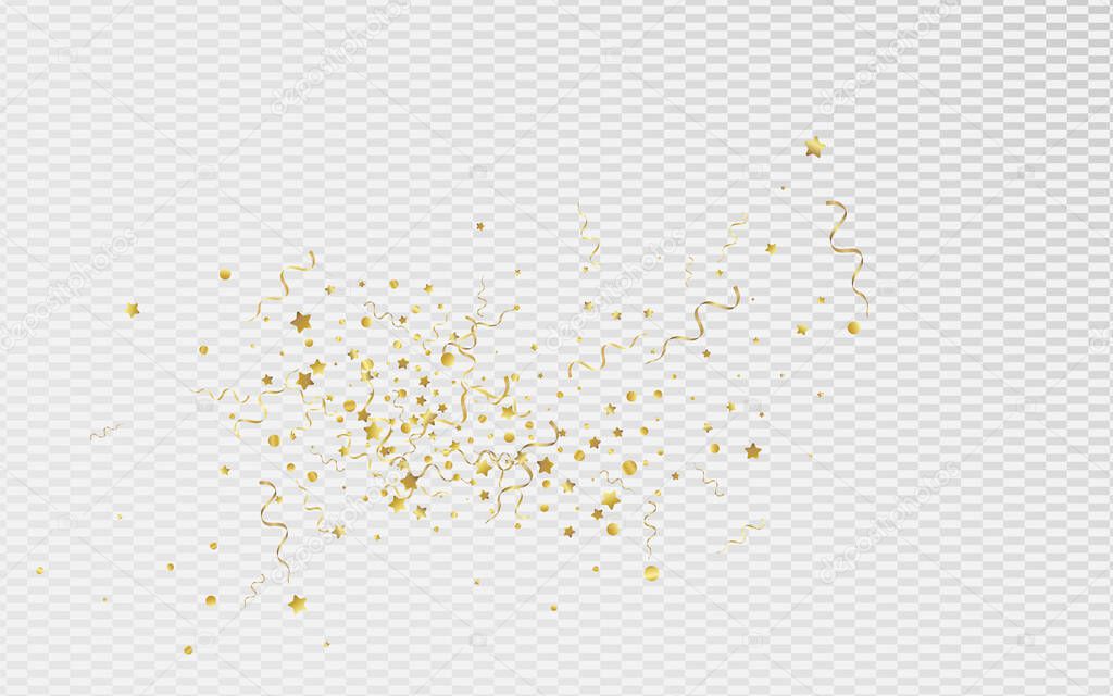 Gold Spiral Celebration Vector Transparent 