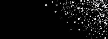 Gümüş Sarmal Kağıt Vektör Panoramik Siyah 