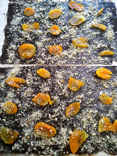 Preparación Casa Del Postre Crudo Postre Que Consiste Hoja Pastilla — Foto de Stock