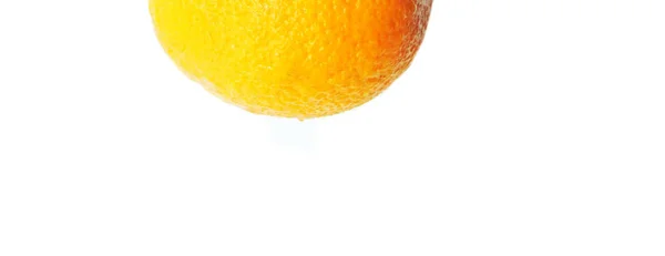 Leuchtend Gelb Schmackhafte Reife Orange Auf Weißem Hintergrund — Stockfoto