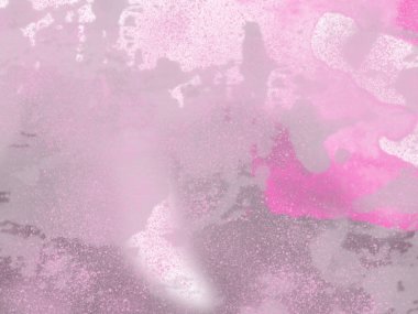 Pembe arka planda açık renkile soyut çizim