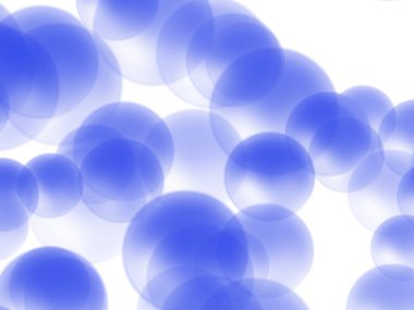 Beyaz arka planda mavi bulanık soyut kalpler