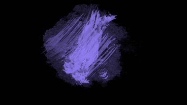 Siyah bir arka plan üzerinde güzel mavi soyut çizim boyalar