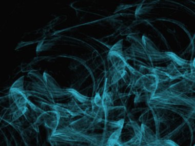 Siyah bir arka plan üzerinde güzel mavi soyut çizim boyalar