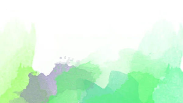 Levendige Groene Abstract Aquarel Schilderij Wit Papier — Stockfoto