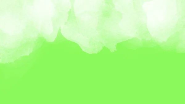 Яркая Зеленая Абстрактная Акварельная Живопись Белой Бумаге — стоковое фото