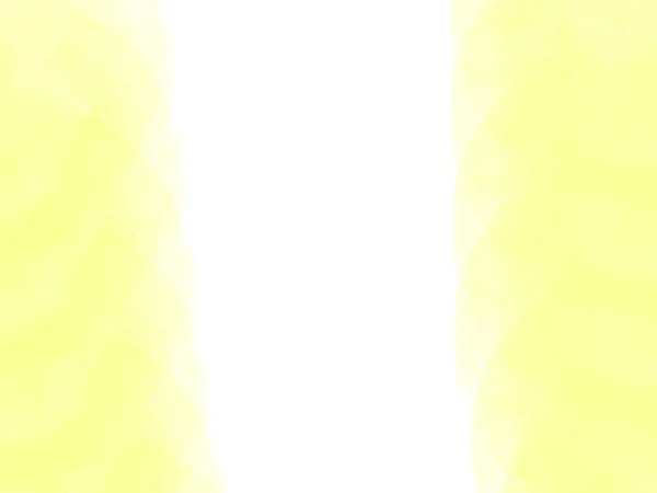Pintura Aquarela Abstrata Amarela Brilhante Sobre Papel Branco — Fotografia de Stock