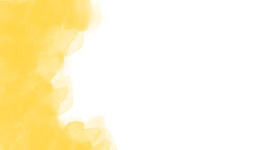 Beyaz kağıt üzerinde parlak sarı soyut suluboya boyama