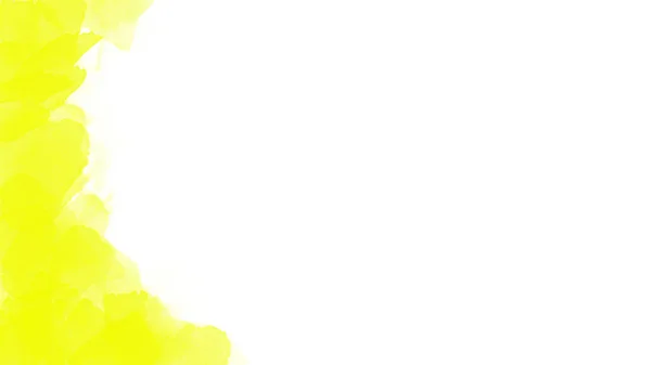 Яскраво Жовтий Абстрактний Акварельний Живопис Білому Папері — стокове фото