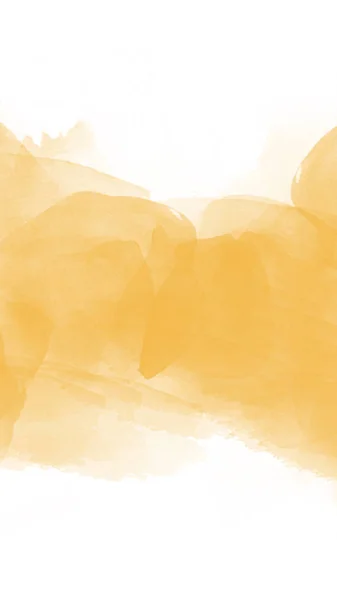 Pintura Acuarela Abstracta Amarilla Brillante Sobre Papel Blanco —  Fotos de Stock