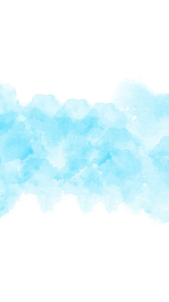 Blauw Abstract Aquarel Afbeelding Wit Papier — Stockfoto