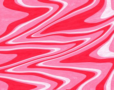 Kırmızı, pembe, beyaz, ince ve kalın çizgiler..