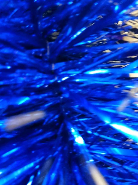Weihnachten Blau Verschwommen Glänzenden Hintergrund — Stockfoto