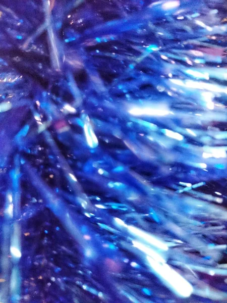 Weihnachten Blau Verschwommen Glänzenden Hintergrund — Stockfoto
