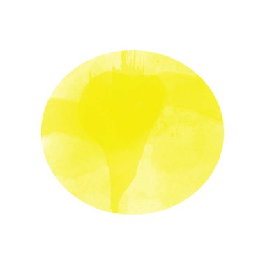 Eğilimden gelen top. Beyaz arka planda soyut suluboya resim el boyası. 