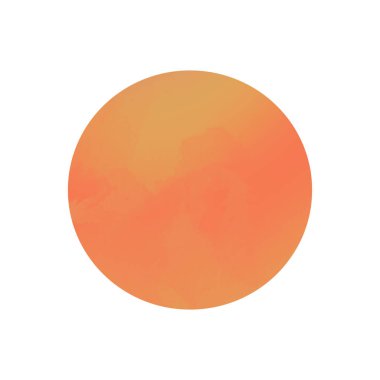 Eğilimden gelen top. Beyaz arka planda soyut suluboya resim el boyası. 