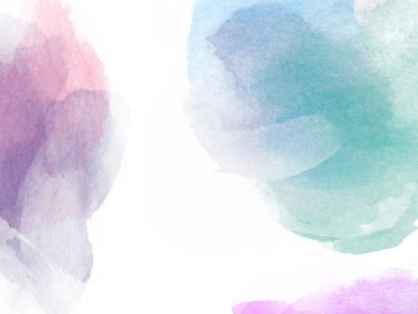  Suluboya arka plan. Mavi ve mor soyutlama. Beyaz arkaplan.