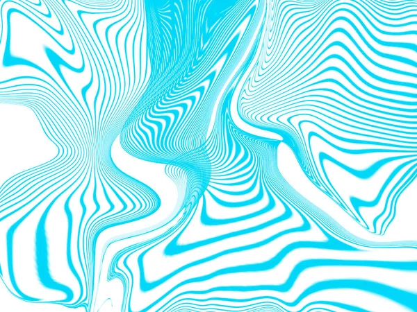 由声波形变元件制成的抽象图像 动态运动技术 白色背景上弯曲的蓝色3D线 未来主义技术风格 — 图库照片