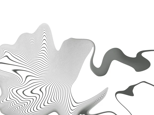 Abstraktní Obraz Deformovaných Prvků Zvukových Vln Dynamické Pohybové Technologie Zakřivené — Stock fotografie
