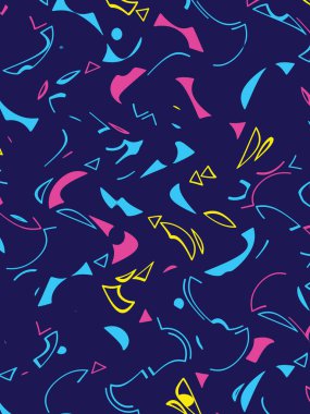 Mavi soyut düz çizgiler ve şekiller. Parlak bir arka plan. Broşür, kart, broşür, kapak, sunum tasarımı için şablon. 