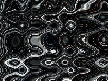 Gümüş soyut elementler. Değişken Renkli Şekiller ve Akan Sıvı Şekilli Gradyan Afişler