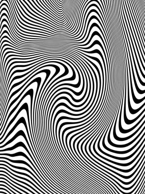 Bozulma. Sıra dışı dokular oluşturmak için çizgileri olan siyah ve beyaz soyut arkaplanlar.