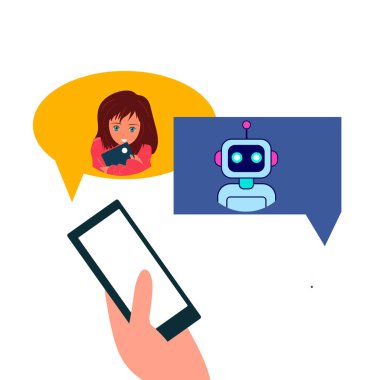 İnternet üzerinden mesajlaşan kişilerle dijital iletişim kavramı.