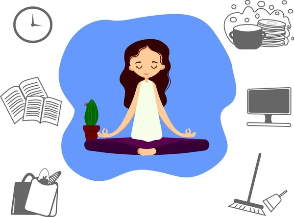 Meditasyon, dinlenmek, dinlenmek, konfor, sakin, poz, denge