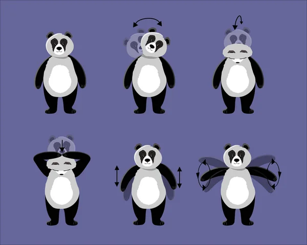 Boyun için jimnastik, sabah egzersizleri, panda 