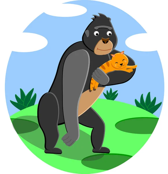  Gorilla koko, yavru yavrunun evlatlık annesi oldu. Dostluk günü tebrik kartı, mutlulusun mutlu tatili.