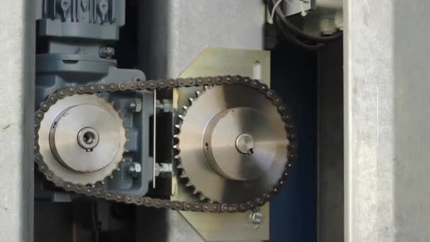 Transmission Working Process Mechanism Motion Gears Spinning — Stock Video