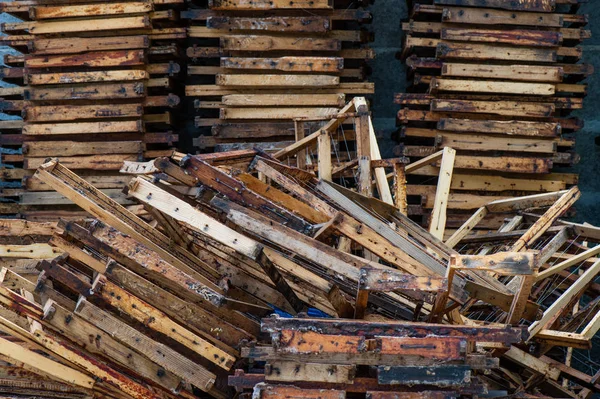 Caixas Apicultura Empilhadas Prontas Para Serem Transportadas França — Fotografia de Stock