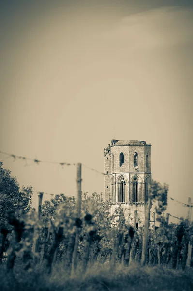 Abdij Van Sauve Majeure Route Naar Santiago Compostela Frankrijk Unesco — Stockfoto