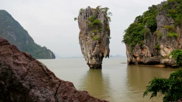James Bond Island na Tailândia, ko tapu — Vídeo de Stock