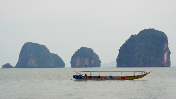 Джеймс Бонд остров в Таиланде, ко Тапу — стоковое видео