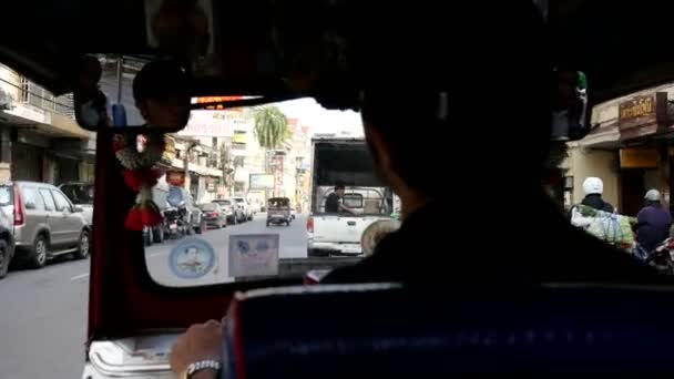 Time Lapse Tuk Tuk Οδήγηση Δρόμο Στην Μπανγκόκ Ταϊλάνδη Asie — Αρχείο Βίντεο