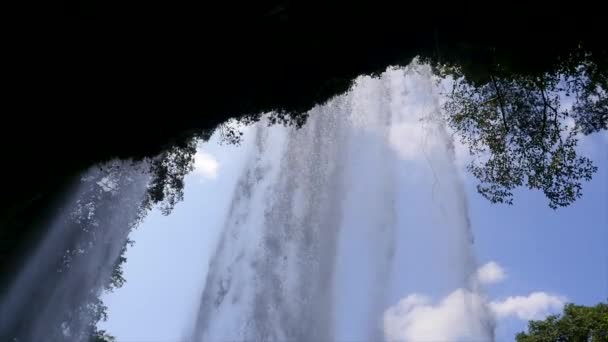 BirdsEye зору Misol-Ha водоспад у Чіапас — стокове відео