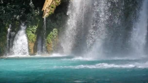 Birdseye utsikt över Misol-ha vattenfall i Chiapas — Stockvideo