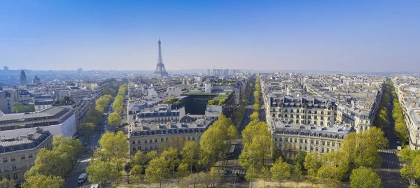 Paris, Eiffel tower, Aerial view, Sring, France — Stockfoto