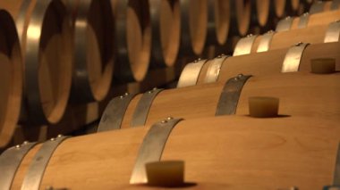 Şarap Mahzeninde Variller Bordeaux Şaraphanesi, Fransa