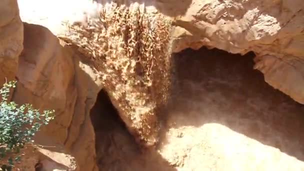 Vista Panoramica Inondazioni Nel Deserto Nahal Zin Negev — Video Stock