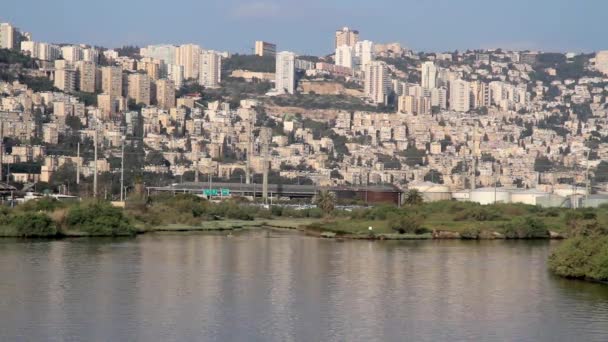 Vista Del Río Kishon Monte Carmelo Israel — Vídeos de Stock